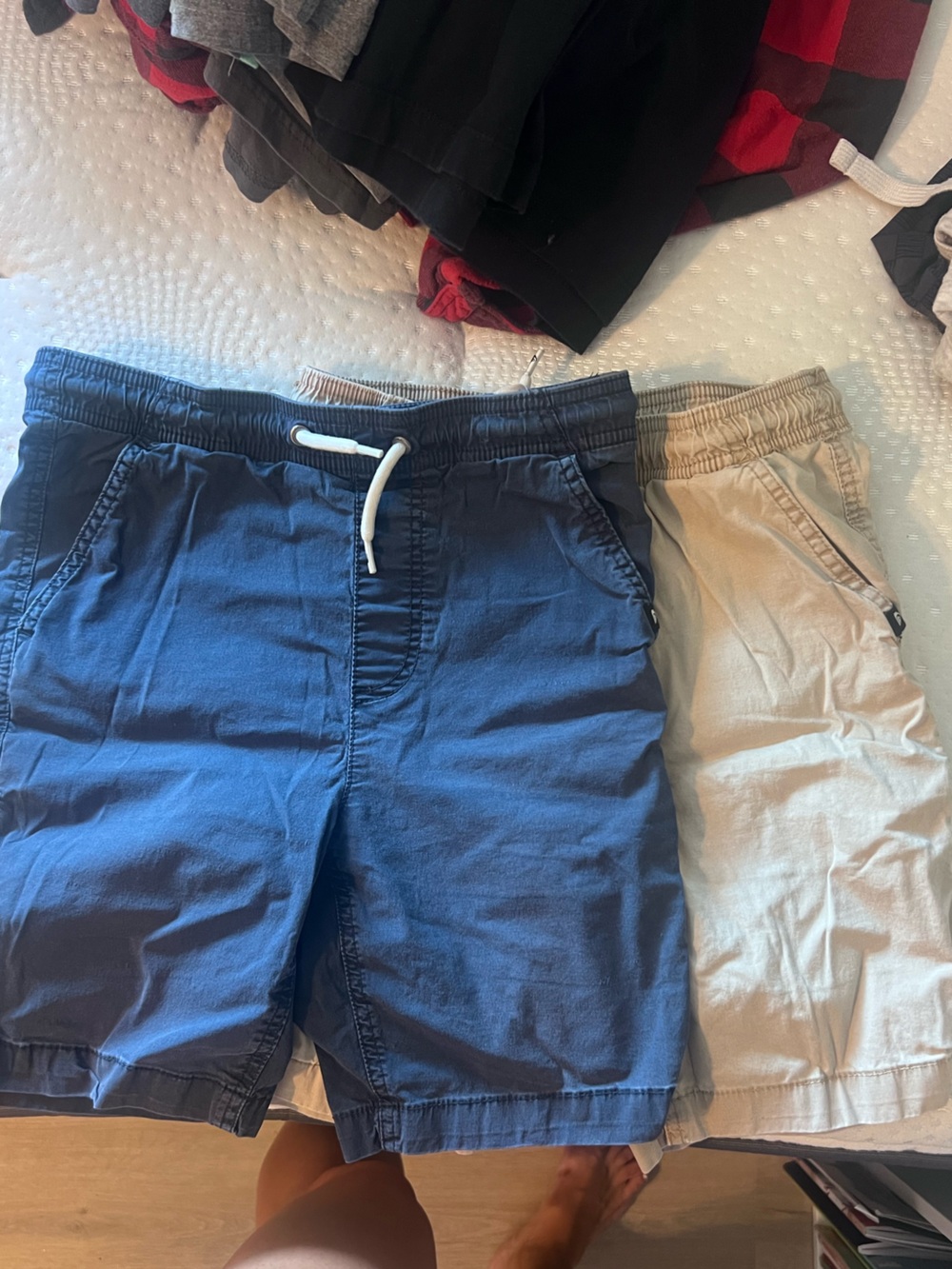 Quiksilver Boys Two-Tone Navy and Tan Shorts